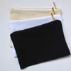 7x10in 12oz cotton blank natural/black/white canvas makeup bag with matching lining 5#gold metal zip 12oz natural cosmetic bag in stock