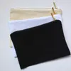 7x10in 12oz cotton blank natural/black/white canvas makeup bag with matching lining 5#gold metal zip 12oz natural cosmetic bag in stock