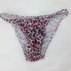 Męskie Stringi Bikini Majtki G3774 Przód Wouch Umiarkowane Back Leopard Drukuje Swimsuit Tkaniny Bielizna