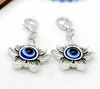 100pcs/lot Vintage Evil Eye Flower Charms lobster Clasp Dangle Pendant for Jewelry Making Diy 33x19mm