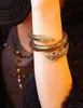 Stretchy Snake Bracelet, Women Vintage Retro Punk Bangle Bracelet Snake Wrap Hand Chain (Gold and Silver)