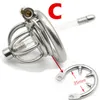 Chastity Cage Catheter Tubes Anti off Ring Penis Bondage Male Chastity Stainless Steel Cock Cage Penis Plug Urethral Sound G2029373553