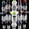 5 kleuren luxe nector stro dab glazen water pijp 2016 enkele glazen bong 14mm gezamenlijke titanium spijker ruwe rollende papieren glazen bong