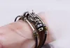 Tibetan silver men leather bracelet fashion male vintage parataxis dragon Multilayer bracelet men jewelry G132