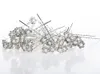 Nice 40pcs gros mariage nuptiale perle fleur cristal épingles à cheveux clips mariée # R408