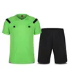 Ensemble de costume d'arbitre de football de couleur unie, équipement de maillot d'arbitre de football à manches courtes pour hommes et femmes, t-shirt de compétition professionnelle239u