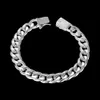 Collana bracciale S101 Set di gioielli di moda 925 Sterling Sterling Placcato a catena laterale da 10 mm Bracciale per uomini Spedizione gratuita di alta qualità