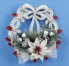 Eco-Friendly Garishness Decorations Christmas Tree Wreath Decoration Garland Hangings white Christmas Wreath Ring Base Door Hanging