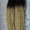 Oombre Bundles Weave Hair Blonde T1B / 613ペルーの髪織りバンドル200gペルーキンキーカーリーバージンヘア2 PCS