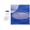 12pcs 200g portátil clara de plástico vazio para máscara redonda garrafa vazia creme frascos recipientes para armazenamento de contas cosméticas
