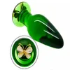 Floral Butterfly Glass Crystal Butt Plug anale seksspeeltjes voor vrouwen, volwassen sexy game-producten voor paar