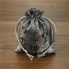 Small Chinese character Single Cloth bag Cheap Drawstring Silk Brocade Jewelry Pouch Candy Gift Bags Trinket Packaging Coin Pocket 9x12 cm