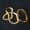 Hip Hop 18k złote łańcuchy plastowane Hiphop męskie 20 -calowe 6 mm spłaszczone naszyjniki łańcucha węża dla kobiet luksusowe akcesoria biżuterii 199e