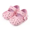 Newborn First Walker Infant Toddler Cute Shoes Baby Girl Bow Dot Princess Shoes 0-18 Mon 11