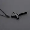 CMJ9848 Black Stainless Steel Slim Cremation Urn Jewelry necklace Mens Keepsake memorial pendants for ashes4215078