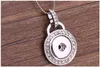 Noosa Snap Button Bijoux Pendentif Pave Strass Alliage Interchangeable Rond Cercle Motif DIY Europe Morceaux Collier En Gros