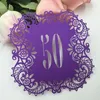 Creative Hollow Laser Cut Carding Carding Cards Numery Znak Karty Tabeli Romantyczny Wedding Event Party Supplies