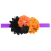 Baby Stirnbänder Halloween Bogen Blume Stirnband Boutique Mädchen Tiara Strass Satin Haarzubehör Kinder schäbige Chiffon Haarbänder 7285596