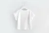 Verão coreano 2017 bebê meninas roupas vestido ternos brancos letra camiseta flor tutu saia 2 pcs conjuntos de roupas florais roupas roupas a488