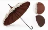 (20 Stück/Los) Neuer eleganter halbautomatischer Spitzenschirm Fantastische sonnige und regnerische Pagodenschirme in 11 Farben erhältlich
