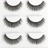 3 Pair Women Makeup 100% Real Mink Thick 3D False Eyelashes Popular Messy Nature Eye Lashes Black Handmade Lashes Extension High Quality