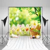 Kate Easter Photography Background Eggs Backdrop White Wood Floor Natural Scenery Spring Backgrounds No Wrinkles