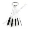 5pcs Pack Brush Miniature Wire tube Brushes for Water pipe cleaner Hookah smoking Pipe Cleaner Tools Metal Wooden pipe cleaners