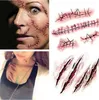 Hot Halloween Scratch Wound Scab Bloed Litteken Tattoos Tijdelijke Tattoo Sticker Cosplay Wond Zombie Littekens voor Halloween-feest