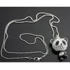 Echt leuk! Glanzende PANDA ketting!! strass super charm ketting sieraden Leuke geweldige groothandel