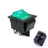 KCD4 Rocker Switch DPST 4 Pins On-Off 2 position Switches for Boat Car Automotive AC 250V 16A /125V 20A Red Green Black