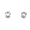 Boucles d'oreilles rondes en cristal Zircon, 1 paire, à clip magnétique, pour femmes et hommes, Punk, manchette d'oreille