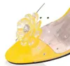 Mode sommarsandaler kvinnor kikar tå kil sandal blommor söt geléskor kvinna sko för kvinnor plus storlek