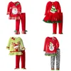 Christmas Clothes Baby Sanda Reindeer Tree Pattern Long Sleeve T-shirt Dress And Pants Two Piece Baby Girls Xmas Outfits Set Girls Clothing