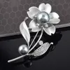 Vintage Rhinestone Brooch Pin Artificial Pearl Flower Jewelry Brooch top corsage for bridal wedding invitation costume party dress pin gift