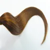 #4 Estensione dei capelli con punta a U per capelli lisci brasiliani castano scuro 100 g 100 estensioni dei capelli pre incollate