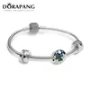 DORAPANG 925 Sterling Silver игристое сюрприз Мерцание рождественской елки Подвески Fit Браслеты Rose Clear CZ Женщины DIY подарков