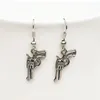 Style Pistol Gun Mixed Revolver Bullet Drop Dangle Earrings 925 Silver Fish Ear Hook 50Prairs Tibetan Silver Chandelier Earring Jewelry Gift