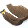 1g / str 100g Keratina Extensiones de Cabello Humano con Anillos Nano # 4 Color marrón Nano Anillo Loop Remy Extensiones de Cabello