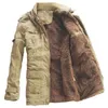 도매 - 겨울 재킷 남성 캐주얼 두꺼운 벨벳 따뜻한 재킷 파커 홈 몬스터 코튼 윈드 브레이커 육군 후드 긴 트렌치 코트