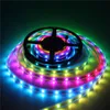 Bande LED 16,4 pieds 300 LED WS2812B, adressable individuellement, 5050 pixels RGB, Tube de lampe Flexible, étanche, PCB blanc