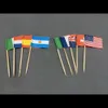 5000 peças palhetas de bandeira 6,5 cm, 25 países para escolher palitos de bandeira de madeira descartáveis palitos de festa EUA, AU, CA, frete grátis