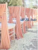 Top Quality Wedding Chair Sashes Peal Pink Chiffon Chair Sashes 2mx0.5m Long Wedding Accessories Wedding Suppliers