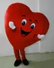 Rött hjärta av vuxen maskot kostym valentins dag födelsedagsfest anime kostym