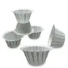 2000 unids/set de filtros de café blanco, papel de porción individual para máquina de café, filtro de papel blanco, taza de pastel, filtro de café, tazón de papel