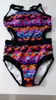 Summer Swimwear Colorful Geometric Monokini Brazilian Hollow High Waist Swimsuit Ladies Sexy Padded Bikinis One Piece Plus Size4487456