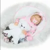 С розовым головалом Reborn Baby кукла 22 дюйма 55 см Newborn силиконовые младенцы девочка ткань тело живые куклы игрушечные дети подарок на день рождения