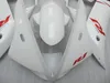 7GIFTS FAIRING KIT FÖR YAMAHA YZF R1 2002 2003 Vit Röda Flammor Fairings Set YZF R1 02 03 XZ22