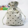 9.5*13cm Party Drawstrings Gift Bags Packaging Bag Rustic Favor Wedding Candy Holder Linen Gifts Jewelry Pouch ZA1398