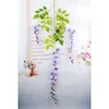 10 stks Kunstmatige Wisteria Fake Hanging Vine Zijde Gebladerte Bloemblad Garland Plant Woondecoratie Kleuren voor kiezen