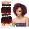 ombre bordeaux crépus bouclés 14 pouces cheveux brésiliens vague profonde bouclés extension de cheveux de tressage humain afro-américain cheveux malaisiens hum4263872